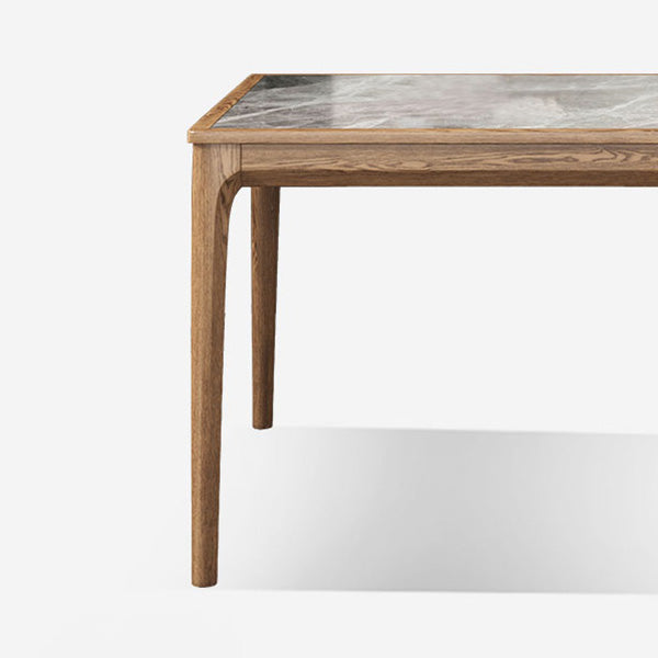 Industrieel grijs gesinterde stenen tafel standaard keuken eettafel met 4 potenbasis