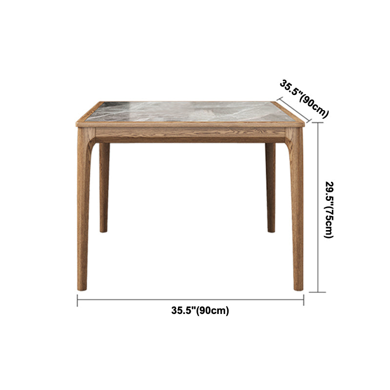 Industrieel grijs gesinterde stenen tafel standaard keuken eettafel met 4 potenbasis