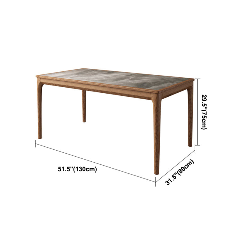 Industrieel grijs gesinterde stenen tafel standaard keuken eettafel met 4 potenbasis