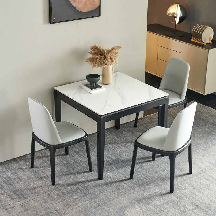 Industriële vierkante witte tafel gesinterde stenen standaard eettafel voor keuken