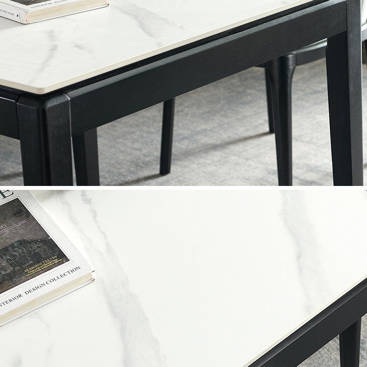 Industriële vierkante witte tafel gesinterde stenen standaard eettafel voor keuken