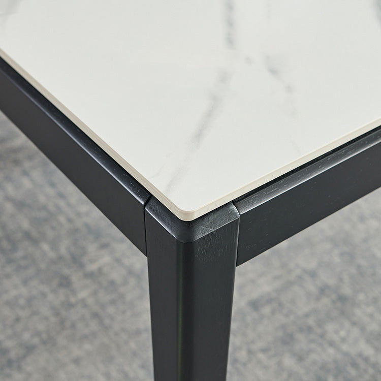 Industriële vierkante witte tafel gesinterde stenen standaard eettafel voor keuken