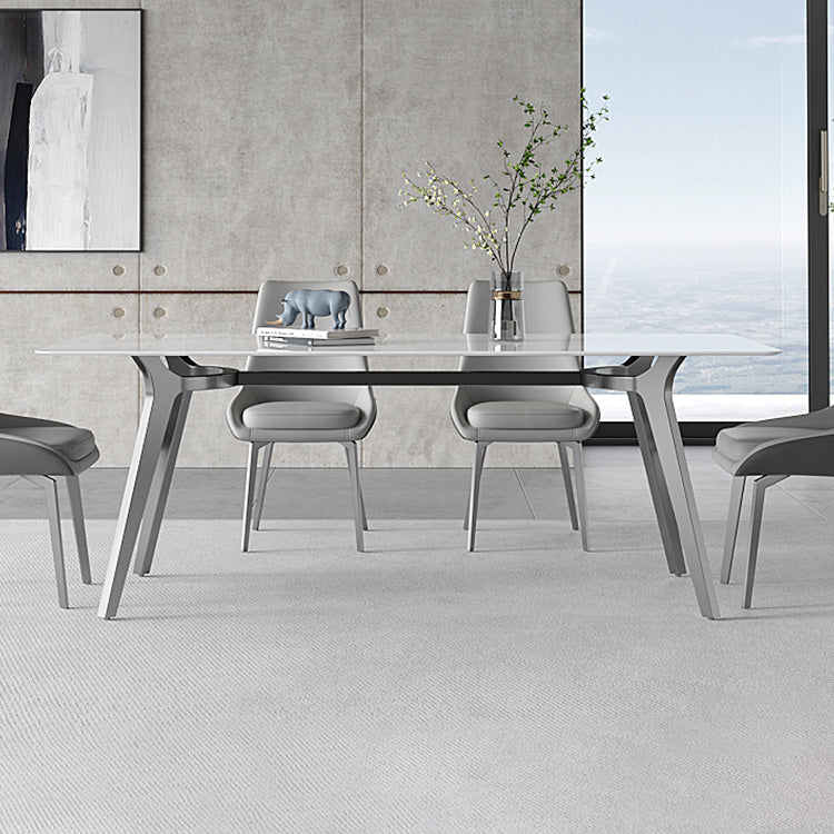 Luxury Sintered Stone Top Table Rectangle Table with 4 Legs for Restaurant