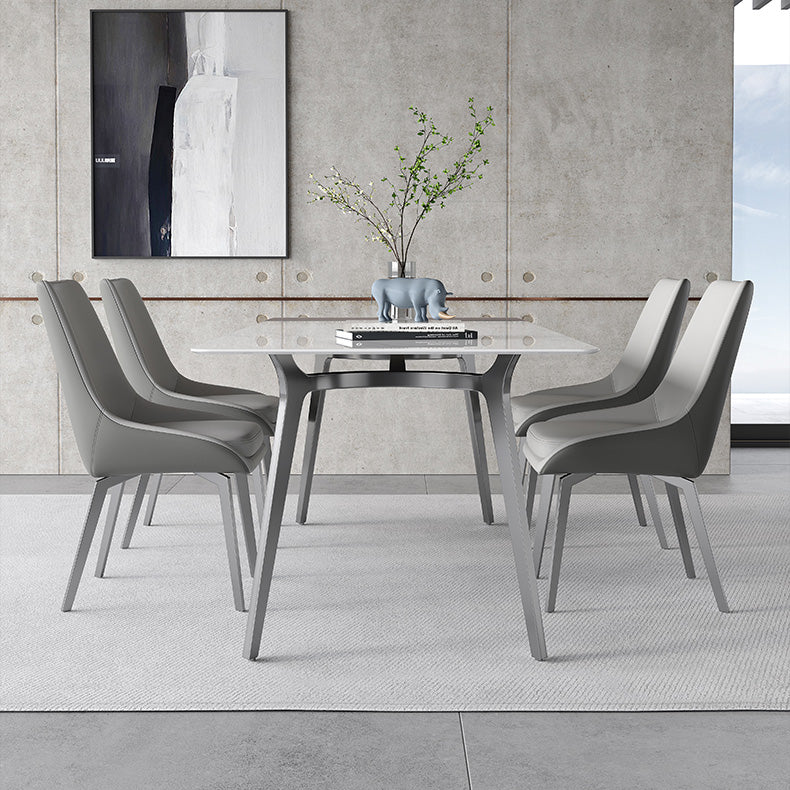 Luxury Sintered Stone Top Table Rectangle Table with 4 Legs for Restaurant