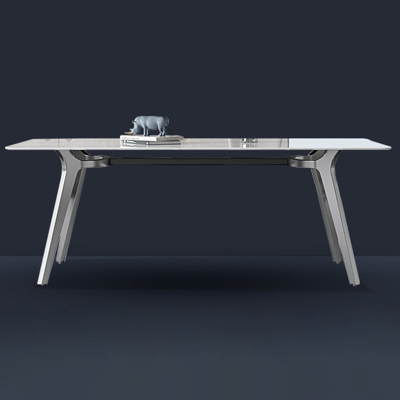 Luxury Sintered Stone Top Table Rectangle Table with 4 Legs for Restaurant