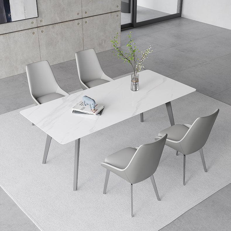 Luxury Sintered Stone Top Table Rectangle Table with 4 Legs for Restaurant