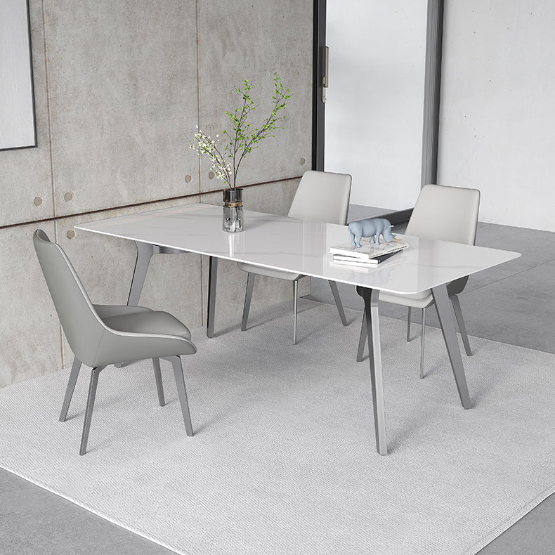 Luxury Sintered Stone Top Table Rectangle Table with 4 Legs for Restaurant