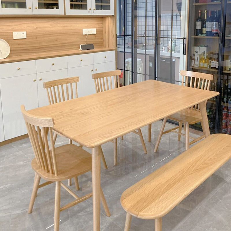 Mobili in legno massiccio di 4 piedi tavolo da pranzo rettangolo moderno per casa