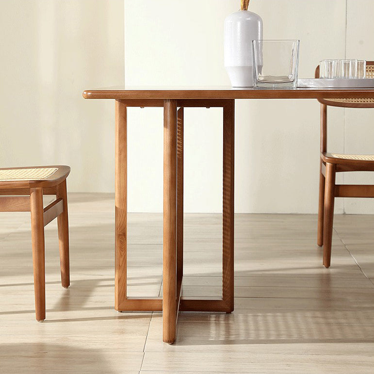 Mesa de comedor de doble pedestal rectángulo muebles de estilo moderno para interiores