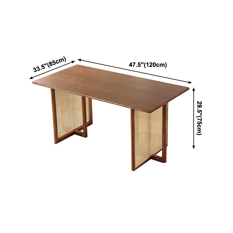 Mesa de comedor de doble pedestal rectángulo muebles de estilo moderno para interiores