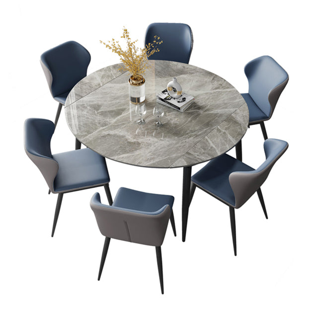 Mesa de piedra sinterizada moderna mesa de comedor de cocina estándar en gris