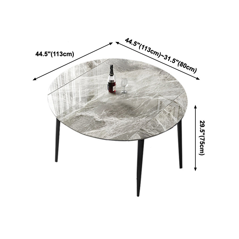 Mesa de piedra sinterizada moderna mesa de comedor de cocina estándar en gris