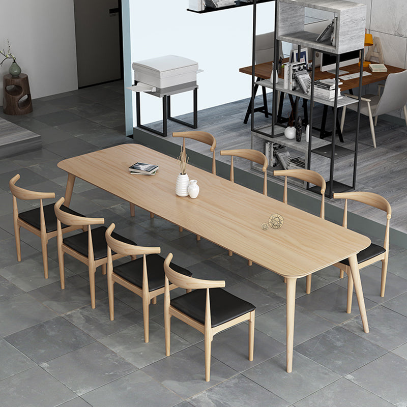 Rectangle Dining Site Table Modern Style Solid Wood Dining Room Collection with 4-foot