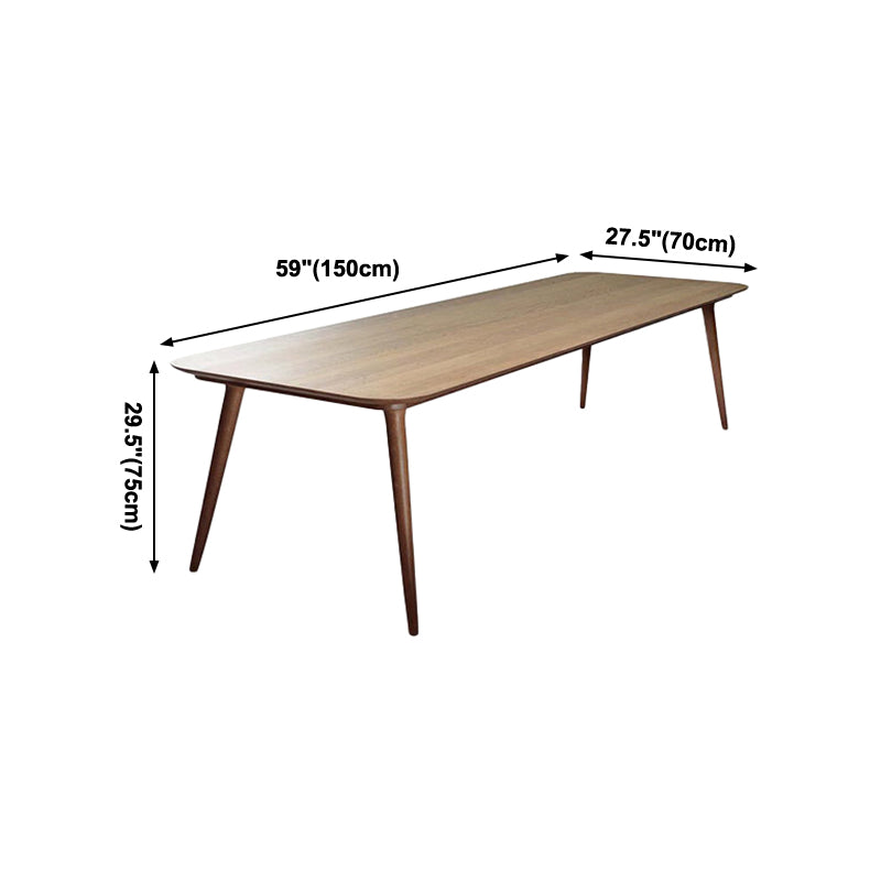 Rectangle Dining Site Table Modern Style Solid Wood Dining Room Collection with 4-foot