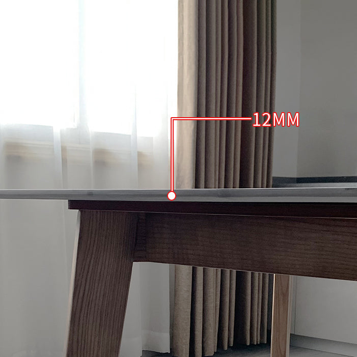 Eigentijdse gesinterde stenen eettafel rechthoekige vorm eettafel met 4 poten tafel