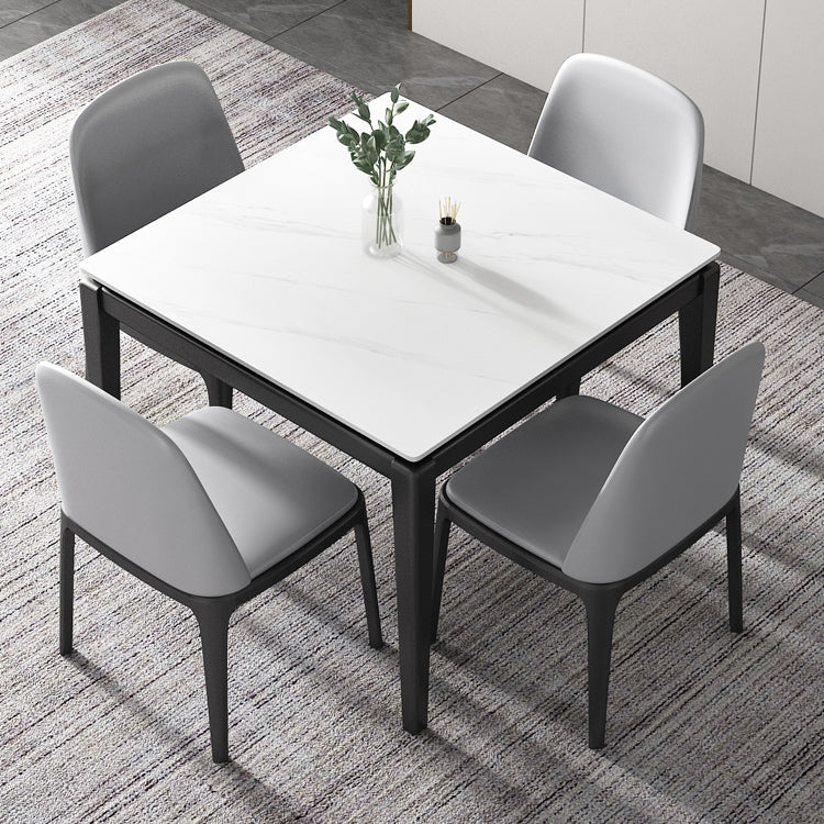 4-foot Stone Dining Site Table Industrial Style Square Dining Table for Home