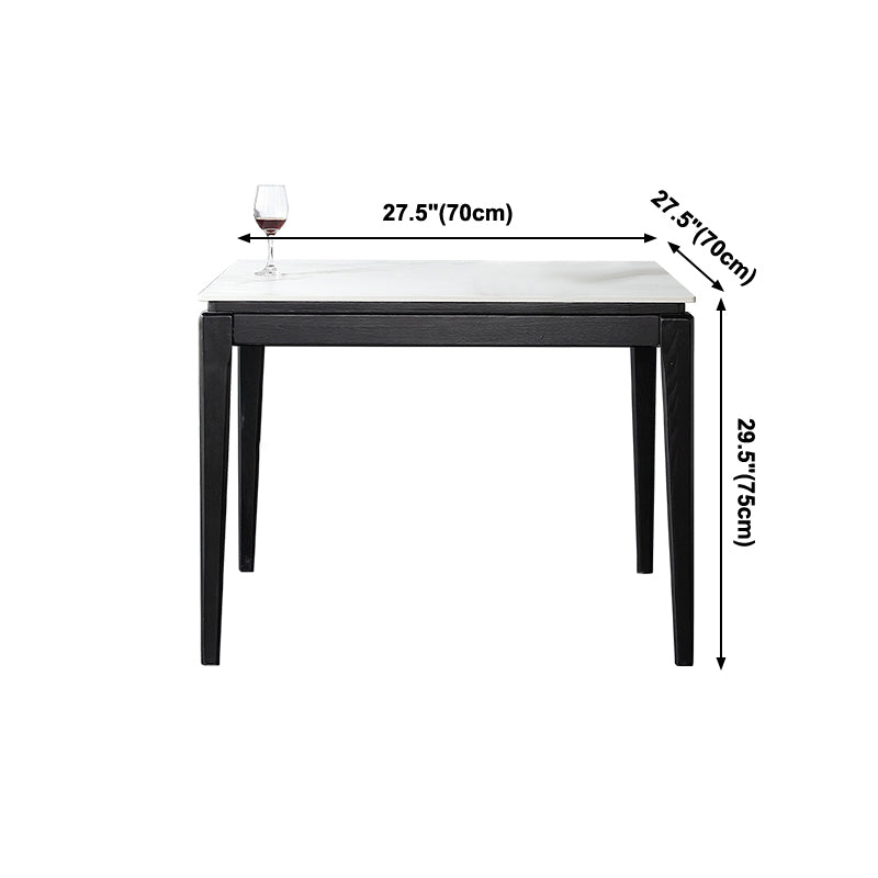 4-foot Stone Dining Site Table Industrial Style Square Dining Table for Home