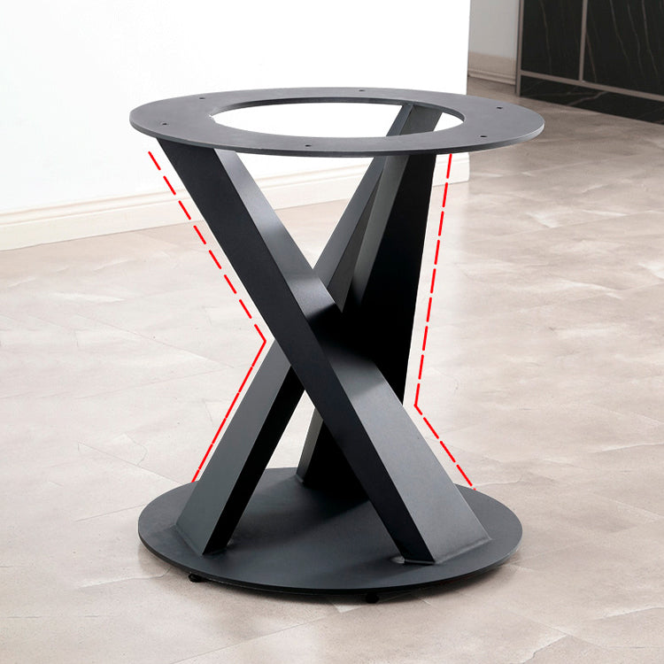 Contemporary Sintered Stone Table Standard Round Dining Table with Pedestal Base