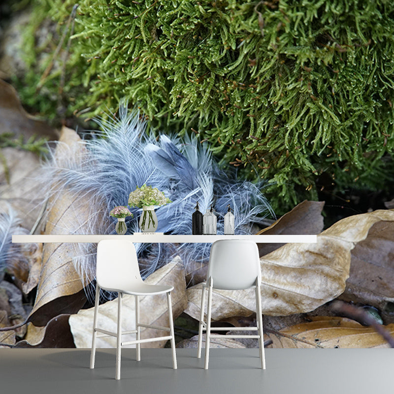 Environment Friendly Bird Feather Mural Decorative Wallpaper for Bedroom