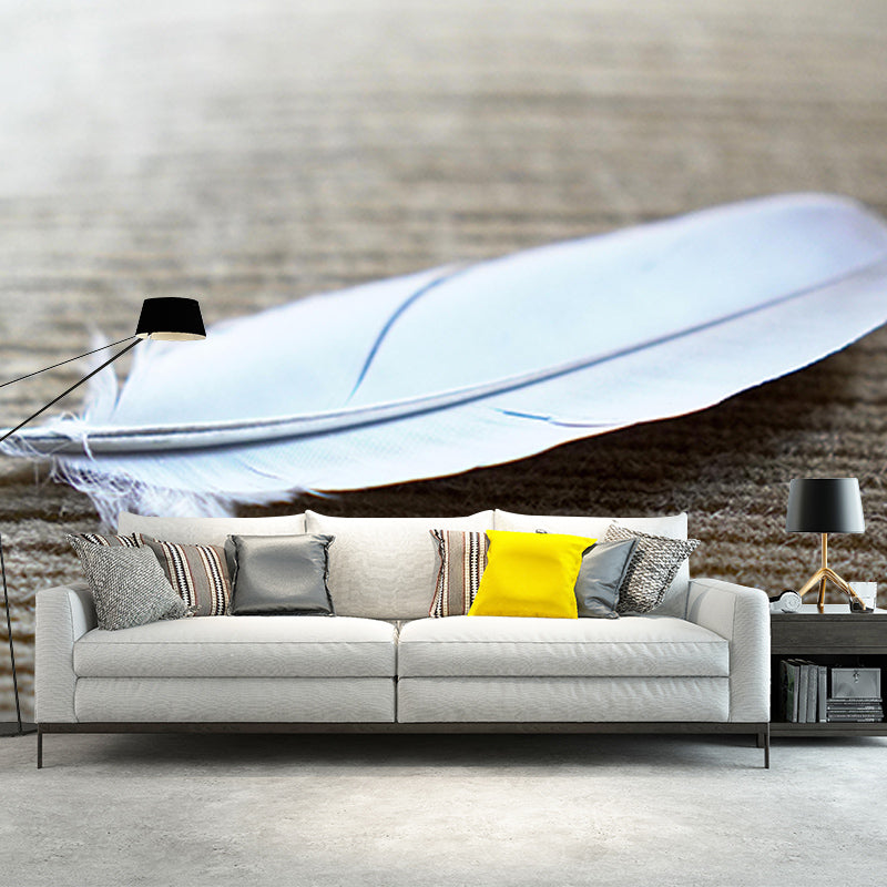 Mural Environment Friendly Bird Feather Mural Decorative Wallpaper for Living Room