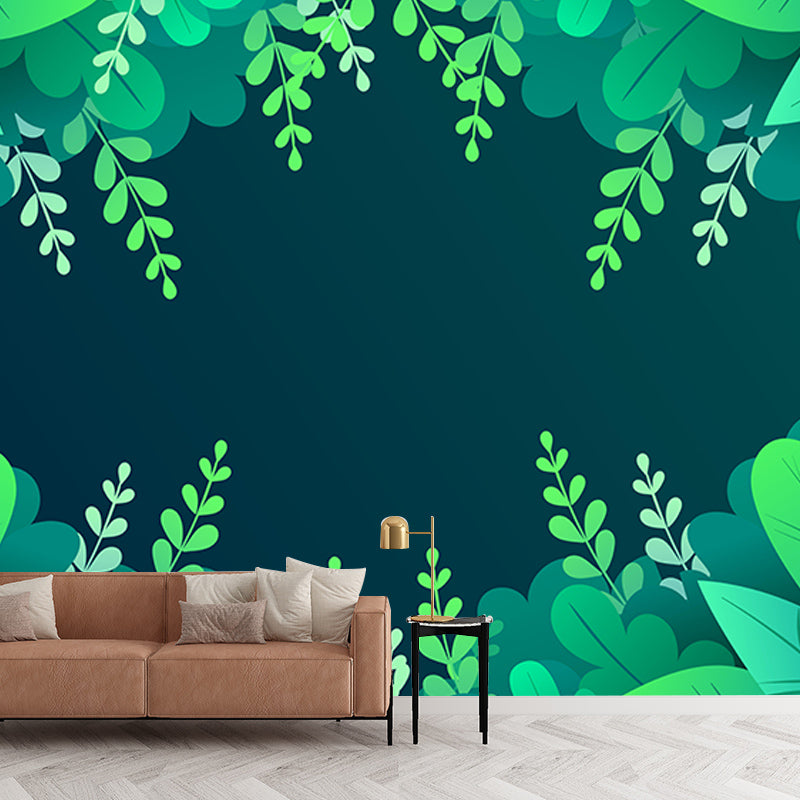 Illustration Tropical Plants Mural Decorative Wallpaper for Wall Decor