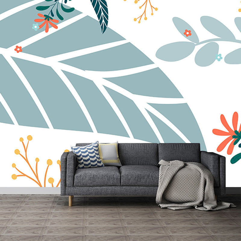 Illustration Tropical Plants Mural Decorative Wallpaper for Wall Decor