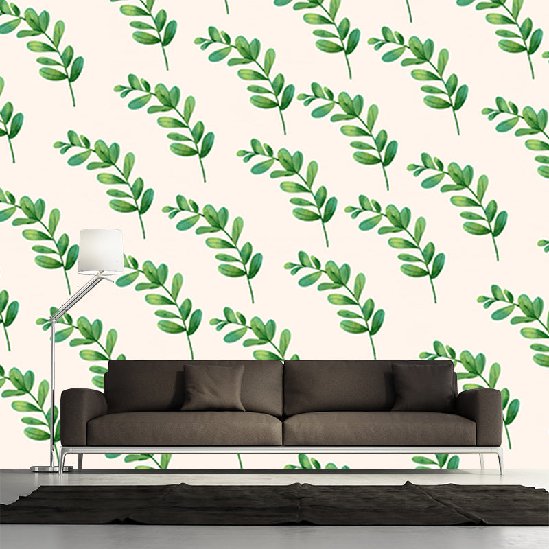 Stain Resistant Tropical Plants Mural Decorative Wallpaper Wall Covering
