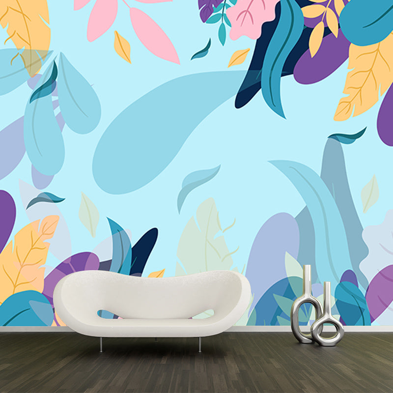 Stain Resistant Tropical Plants Mural Decorative Wallpaper Wall Covering