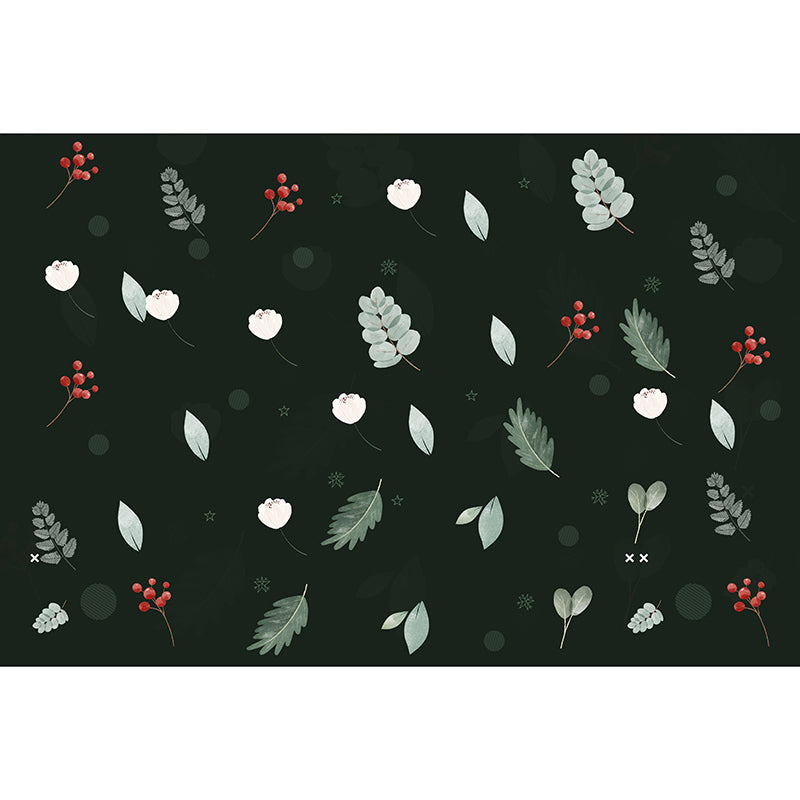 Mildew Resistant Tropical Plants Mural Decorative Wallpaper for Dining Room