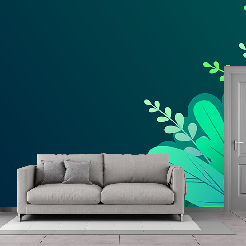 Kleurrijke tropische planten muurschildering decoratief behang voor slaapkamer