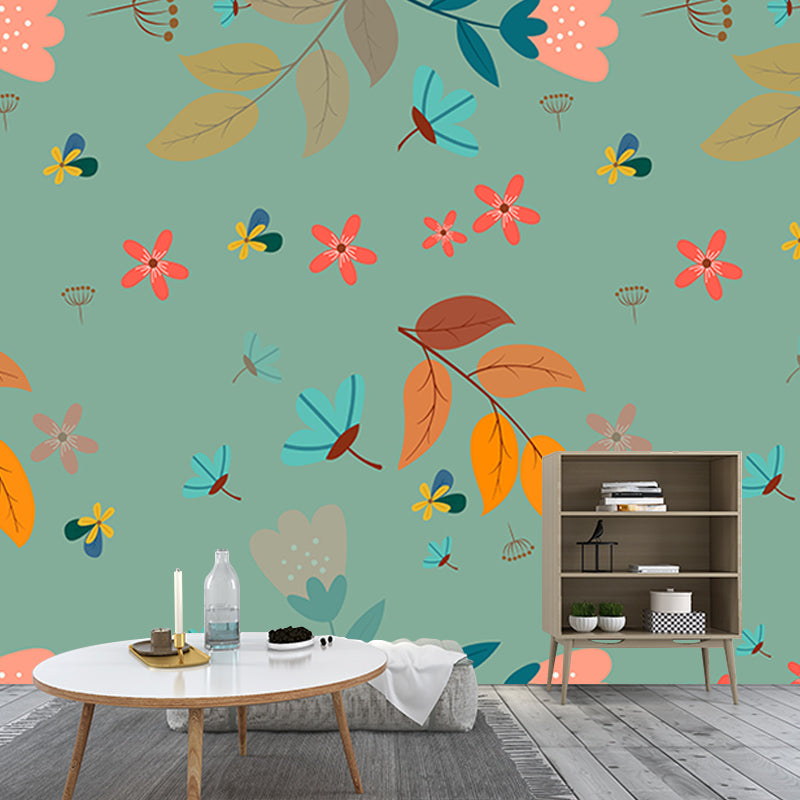 Tropical Plants Environment Friendly Mural Decorative Wallpaper for Living Room