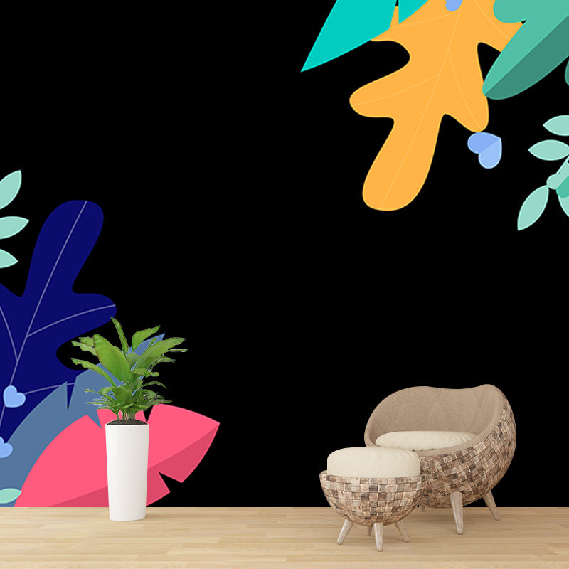 Tropical Plants Environment Friendly Mural Decorative Wallpaper for Living Room