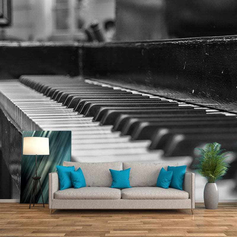 Beautiful Piano Hobby Mural Decorative Wallpaper for Study Room