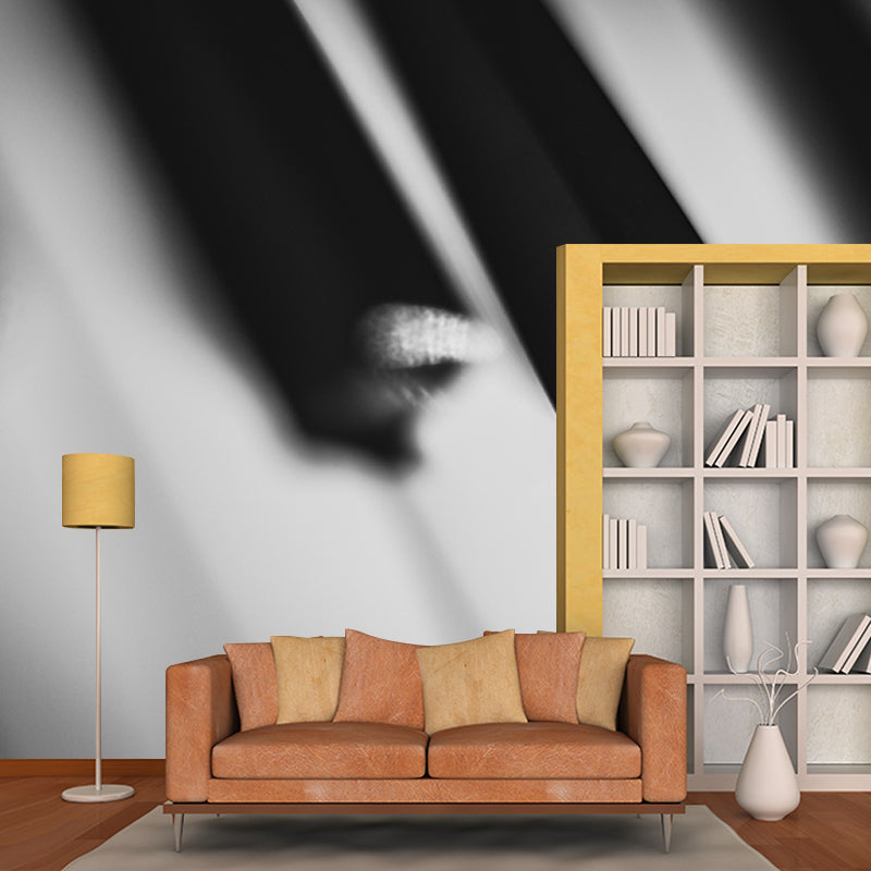 Mildew Resistant Piano Hobby Mural Decorative Wallpaper for Dining Room