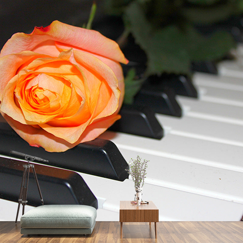 Environment Friendly Piano Hobby Mural Decorative Wallpaper for Living Room