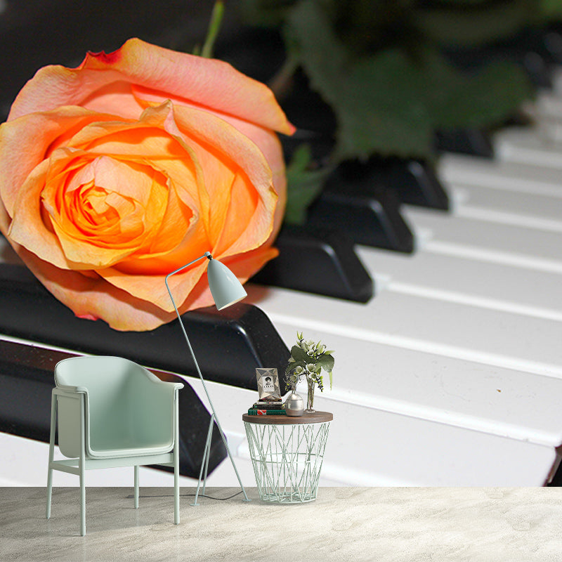 Environment Friendly Piano Hobby Mural Decorative Wallpaper for Living Room