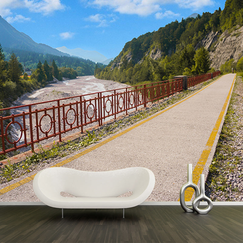 Lignt Color Space Extension Mural Wallpaper Eco-friendly for Home