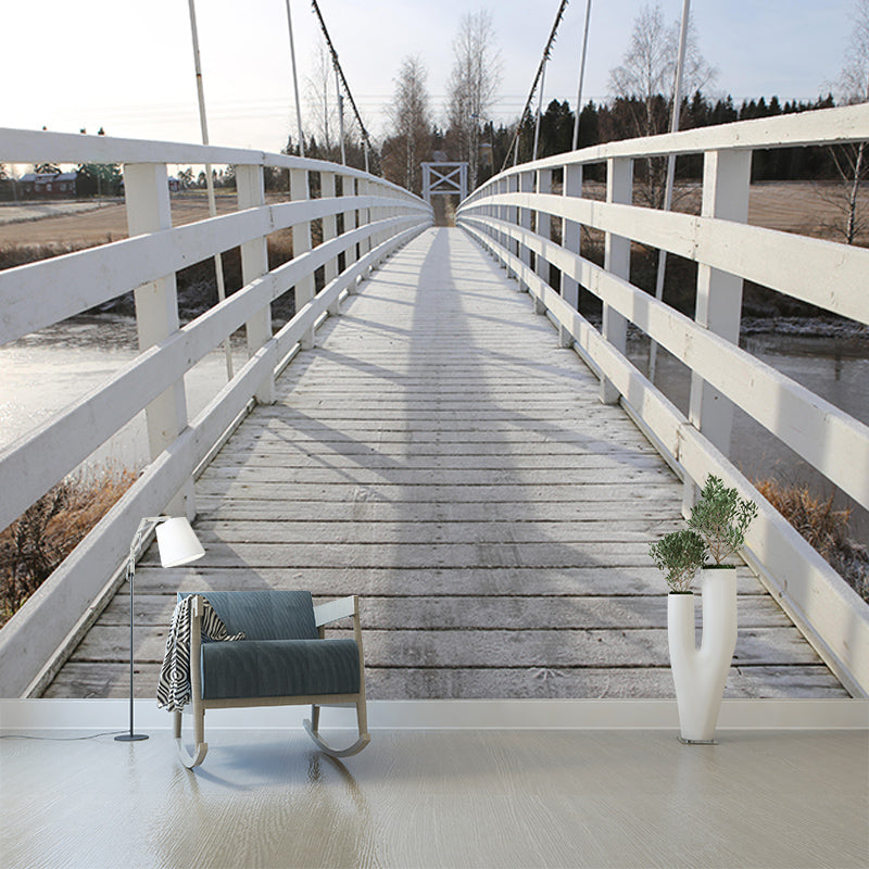 Horizontal Photography Space Extension Wall Mural Wallpaper Eco-friendly for Bedroom