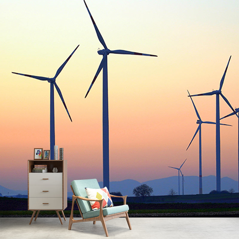 Huge Windmill Mural Wallpaper Photography Eco-friendly for Living Room