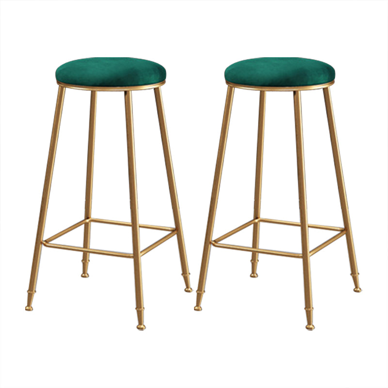 Coffee Shop Glam Bar Stool Iron Legs Footrest Stack-able Counter Stool