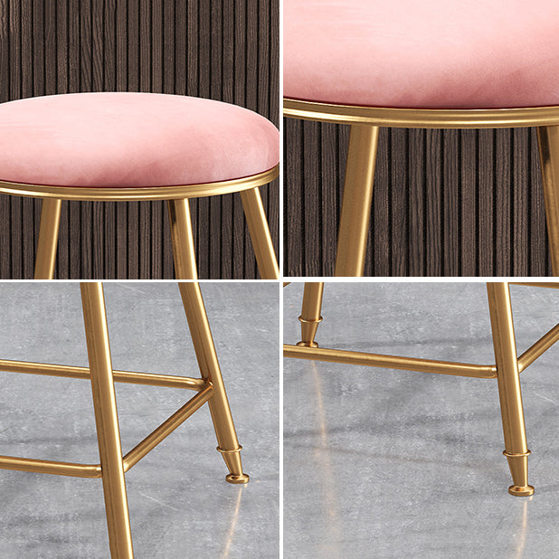 Coffee Shop Glam Bar Stool Iron Legs Footrest Stack-able Counter Stool