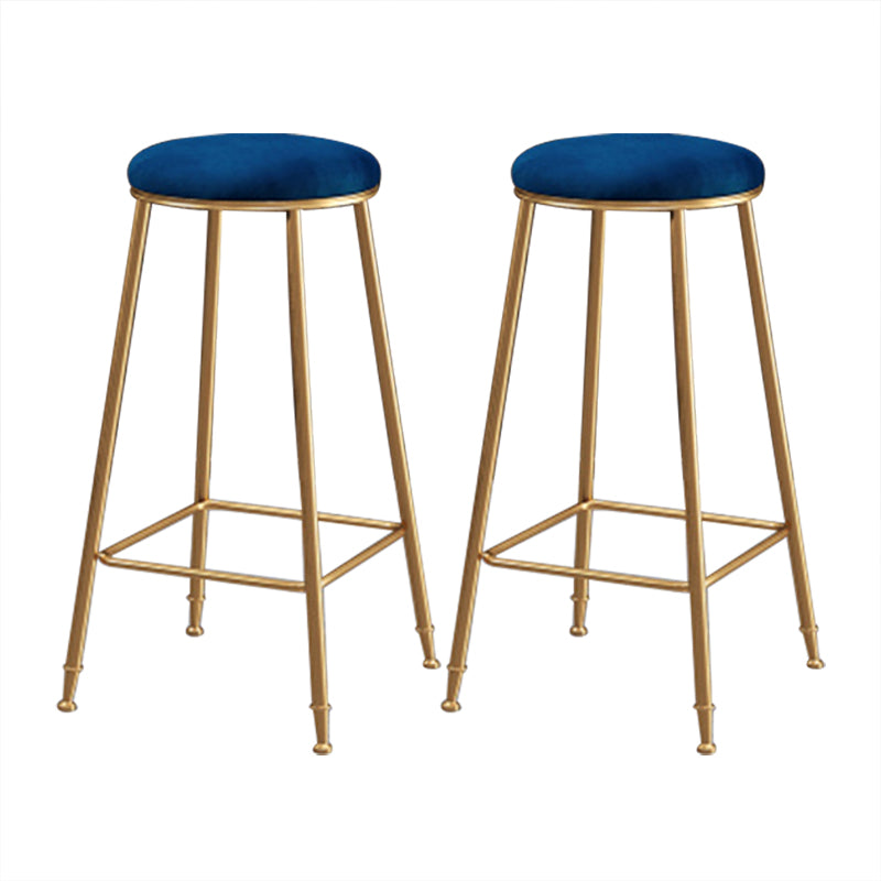 Coffee Shop Glam Bar Stool Iron Legs Footrest Stack-able Counter Stool
