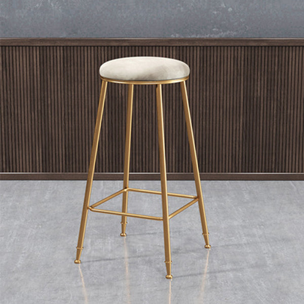 Coffee Shop Glam Bar Stool Iron Legs Footrest Stack-able Counter Stool