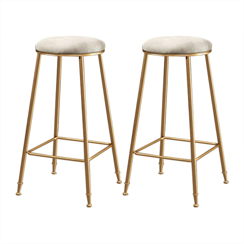 Coffee Shop Glam Bar Stool Iron Legs Footrest Stack-able Counter Stool