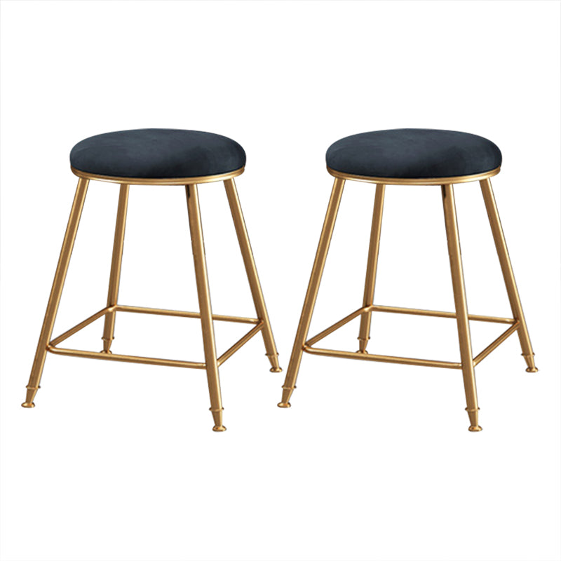 Coffee Shop Glam Bar Stool Iron Legs Footrest Stack-able Counter Stool