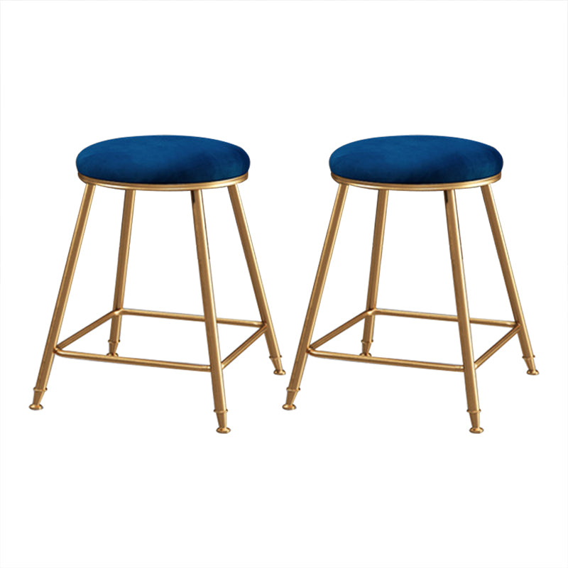 Coffee Shop Glam Bar Stool Iron Legs Footrest Stack-able Counter Stool