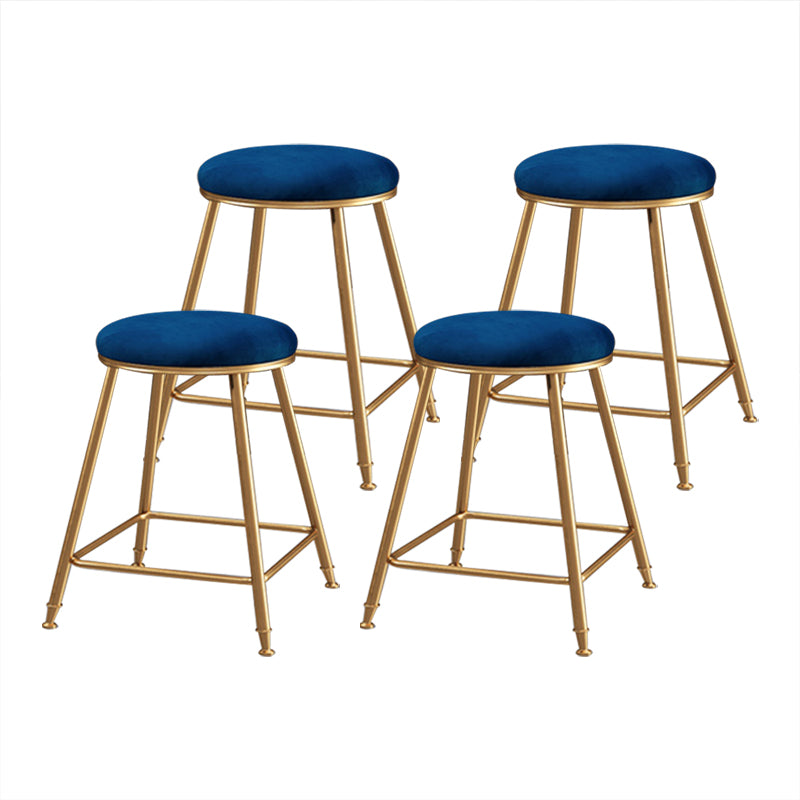 Coffee Shop Glam Bar Stool Iron Legs Footrest Stack-able Counter Stool