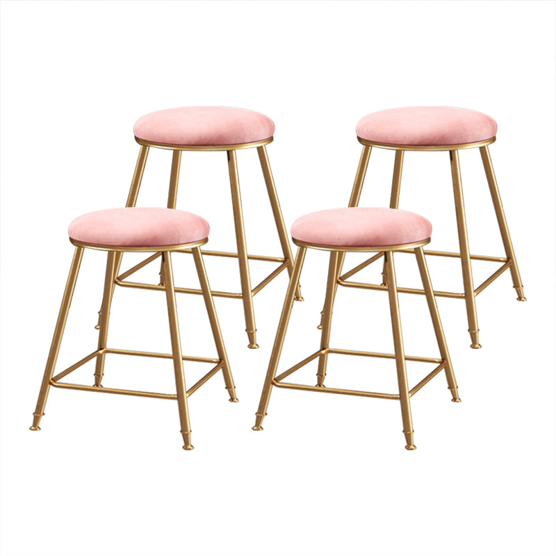 Coffee Shop Glam Bar Stool Iron Legs Footrest Stack-able Counter Stool