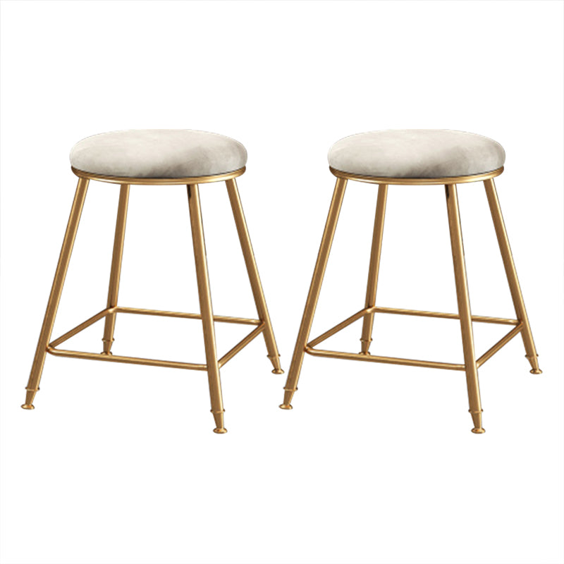 Coffee Shop Glam Bar Stool Iron Legs Footrest Stack-able Counter Stool