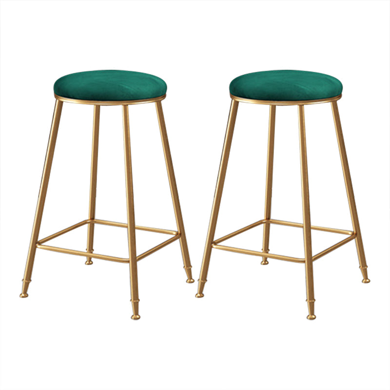 Coffee Shop Glam Bar Stool Iron Legs Footrest Stack-able Counter Stool
